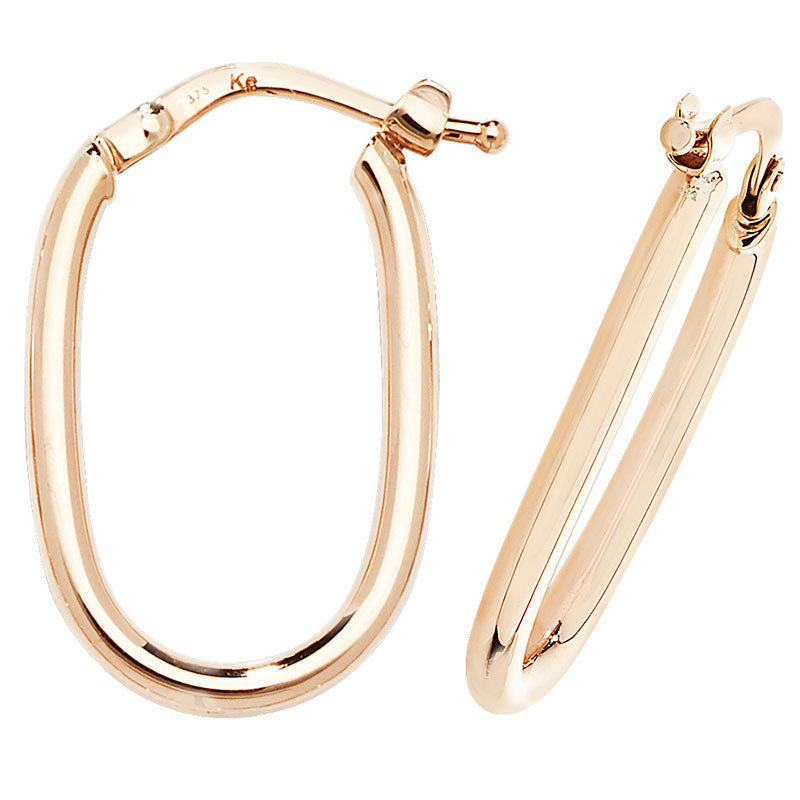 9ct Yellow Gold Hoop Earrings - KUA1062 - Hallmark Jewellers Formby & The Jewellers Bench Widnes