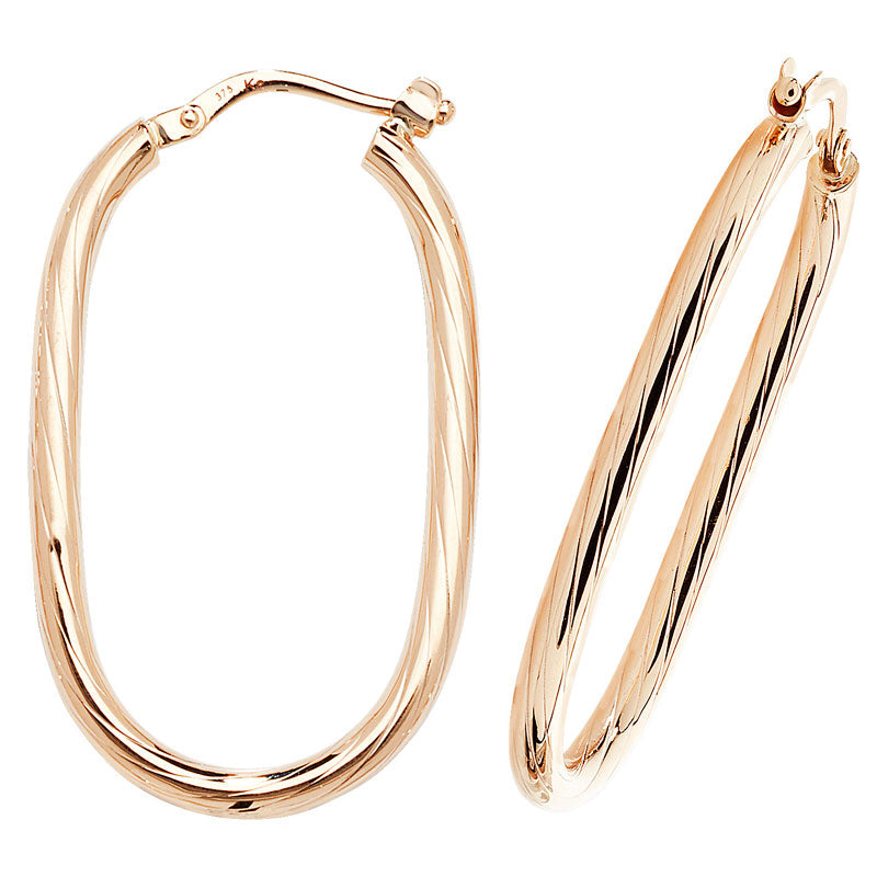 9ct Yellow Gold Hoop Earrings - KUA1071 - Hallmark Jewellers Formby & The Jewellers Bench Widnes