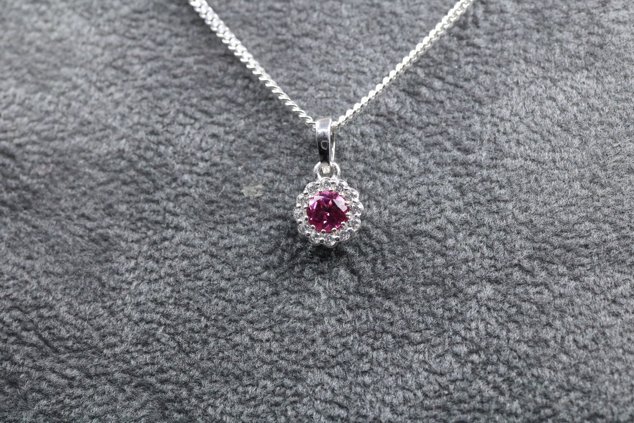 Sterling Silver & October Birthstone Pendant - AK1110 - Hallmark Jewellers Formby & The Jewellers Bench Widnes