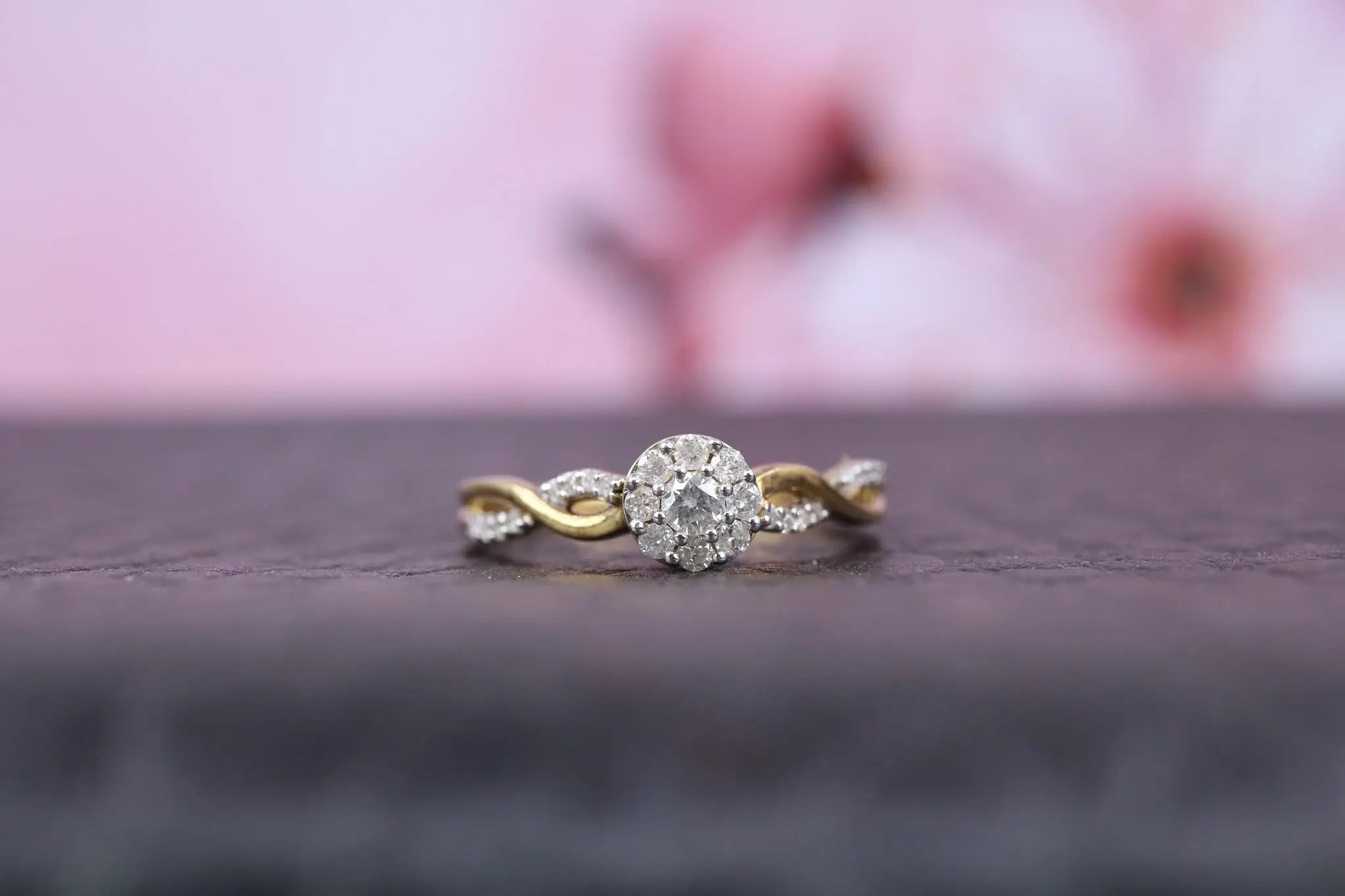 9ct Yellow Gold & Diamond Ring - AM4023 - Hallmark Jewellers Formby & The Jewellers Bench Widnes