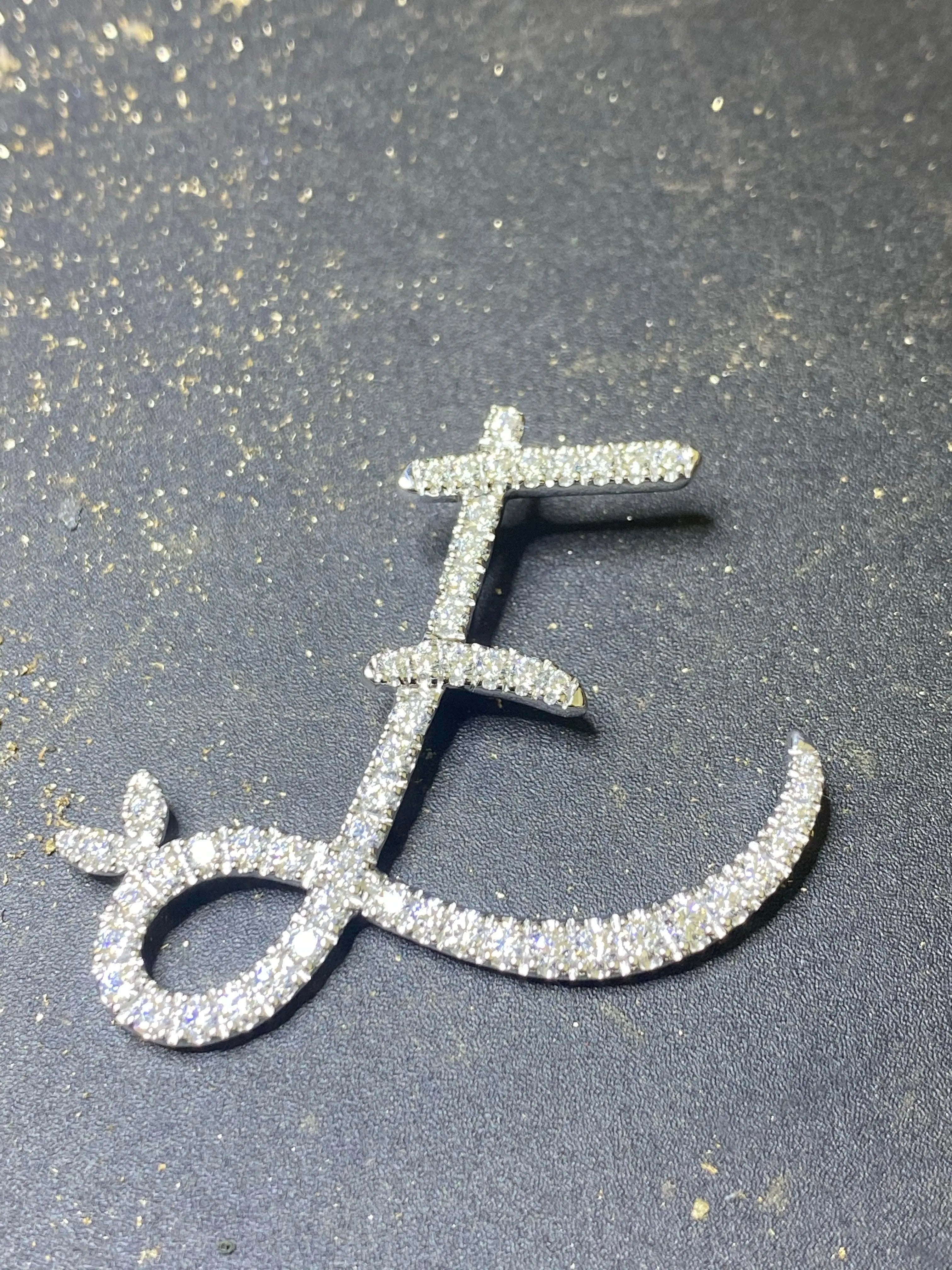 Sterling Silver & Full CZ Initial Large - MJI007 - Hallmark Jewellers Formby & The Jewellers Bench Widnes