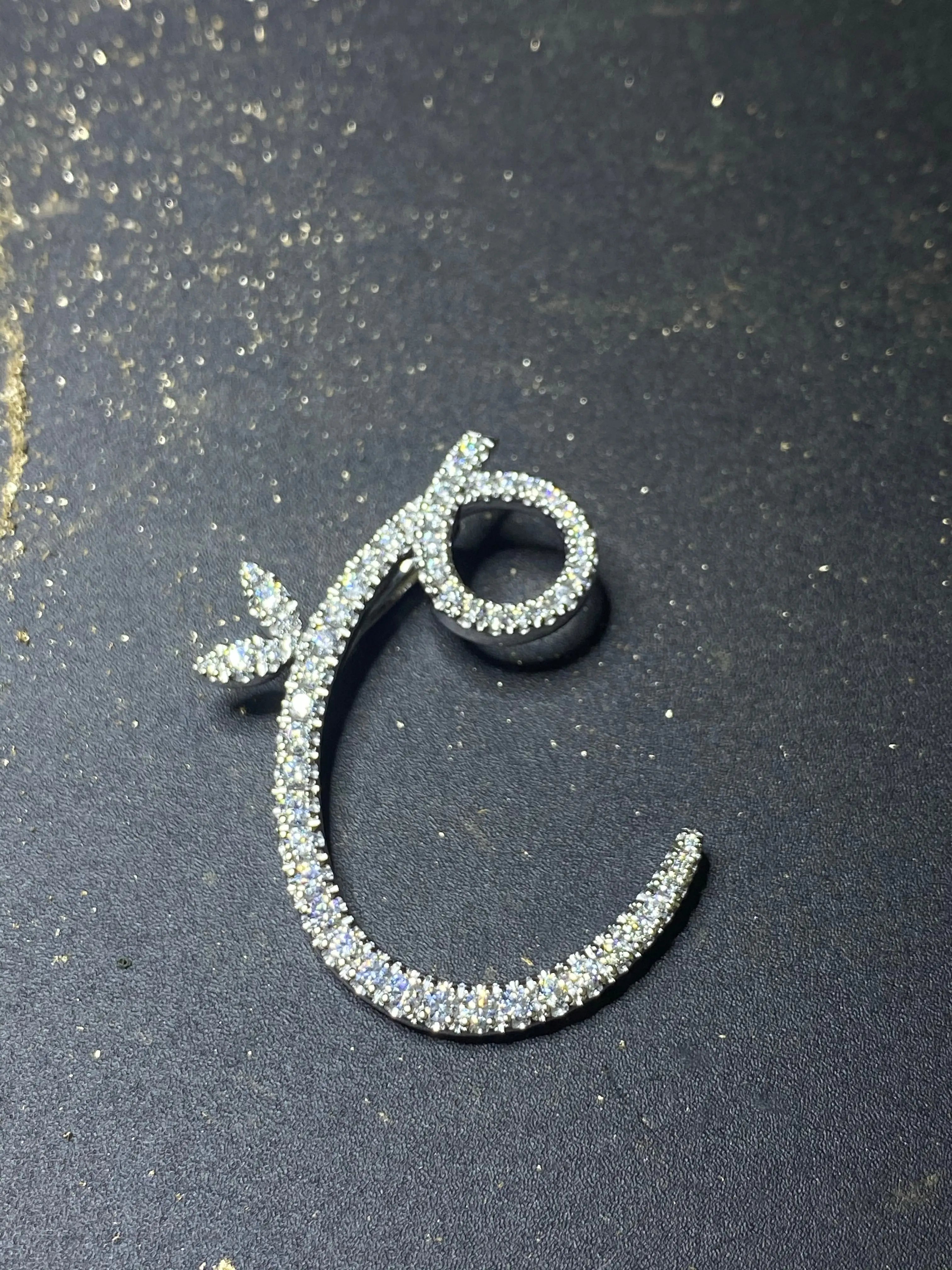 Sterling Silver & Full CZ Initial Large - MJI007 - Hallmark Jewellers Formby & The Jewellers Bench Widnes