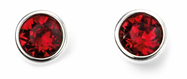 July Silver and Crystals Birthstone Stud Earrings - NB1021 - Hallmark Jewellers Formby & The Jewellers Bench Widnes