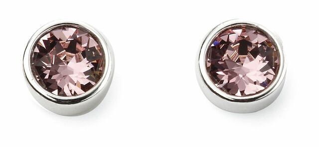 June Silver and Crystal Birthstone Stud Earrings - NB1024 - Hallmark Jewellers Formby & The Jewellers Bench Widnes