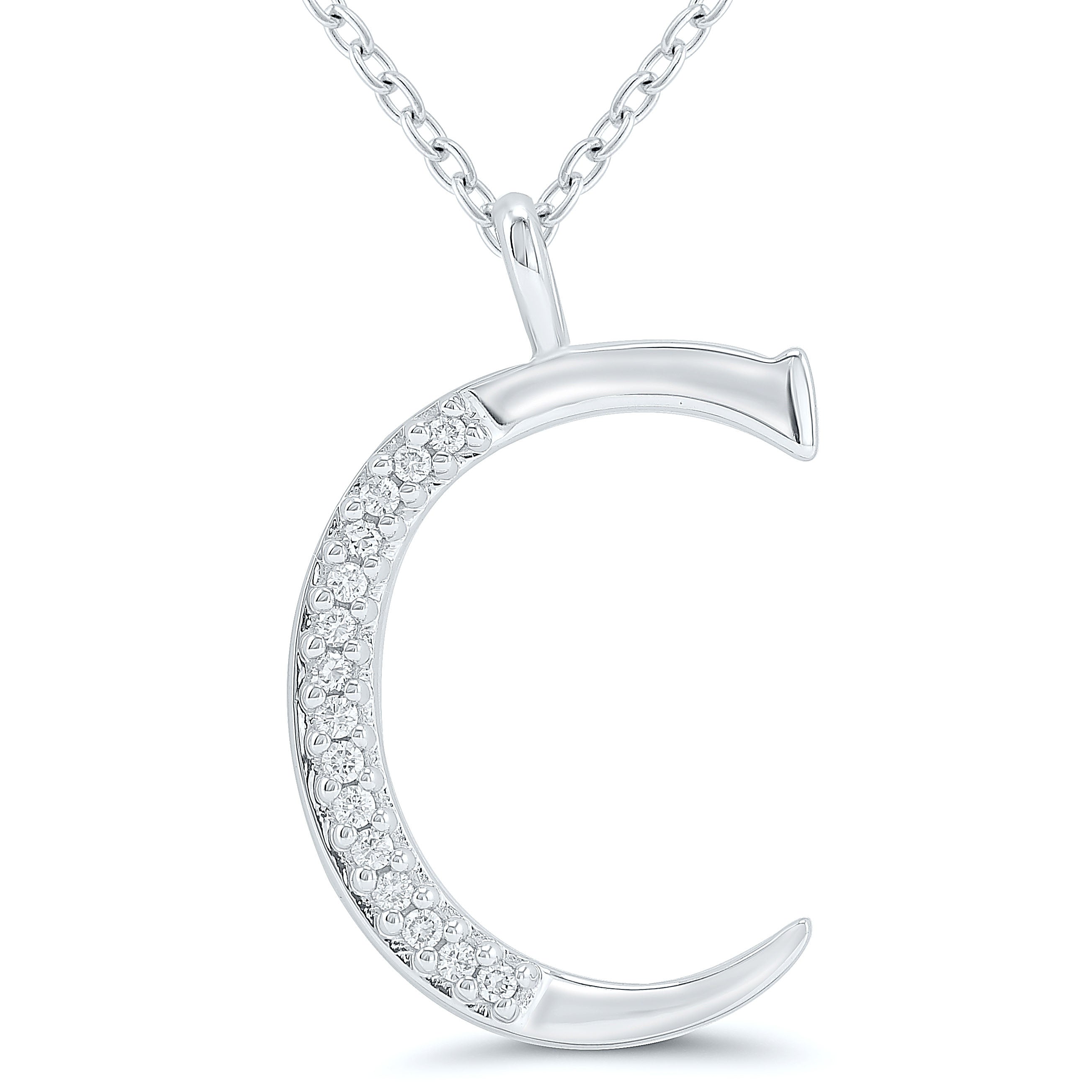 Diamond Initial Pendant - 9ct Yellow Gold - Hallmark Jewellers Formby & The Jewellers Bench Widnes