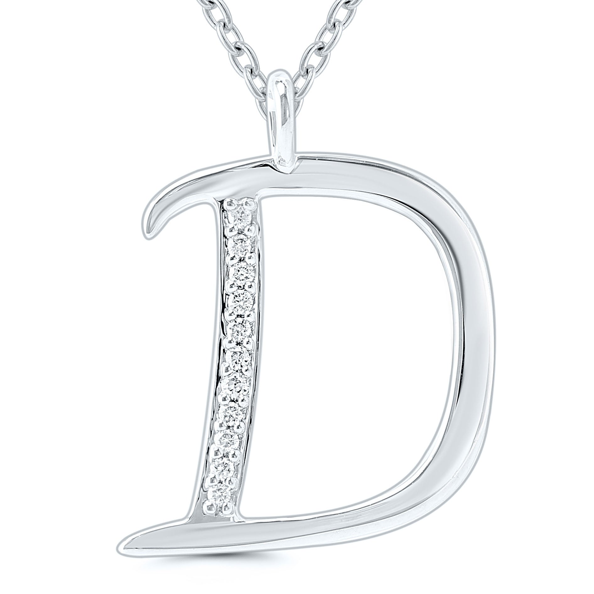 Diamond Initial Pendant - 9ct Yellow Gold - Hallmark Jewellers Formby & The Jewellers Bench Widnes