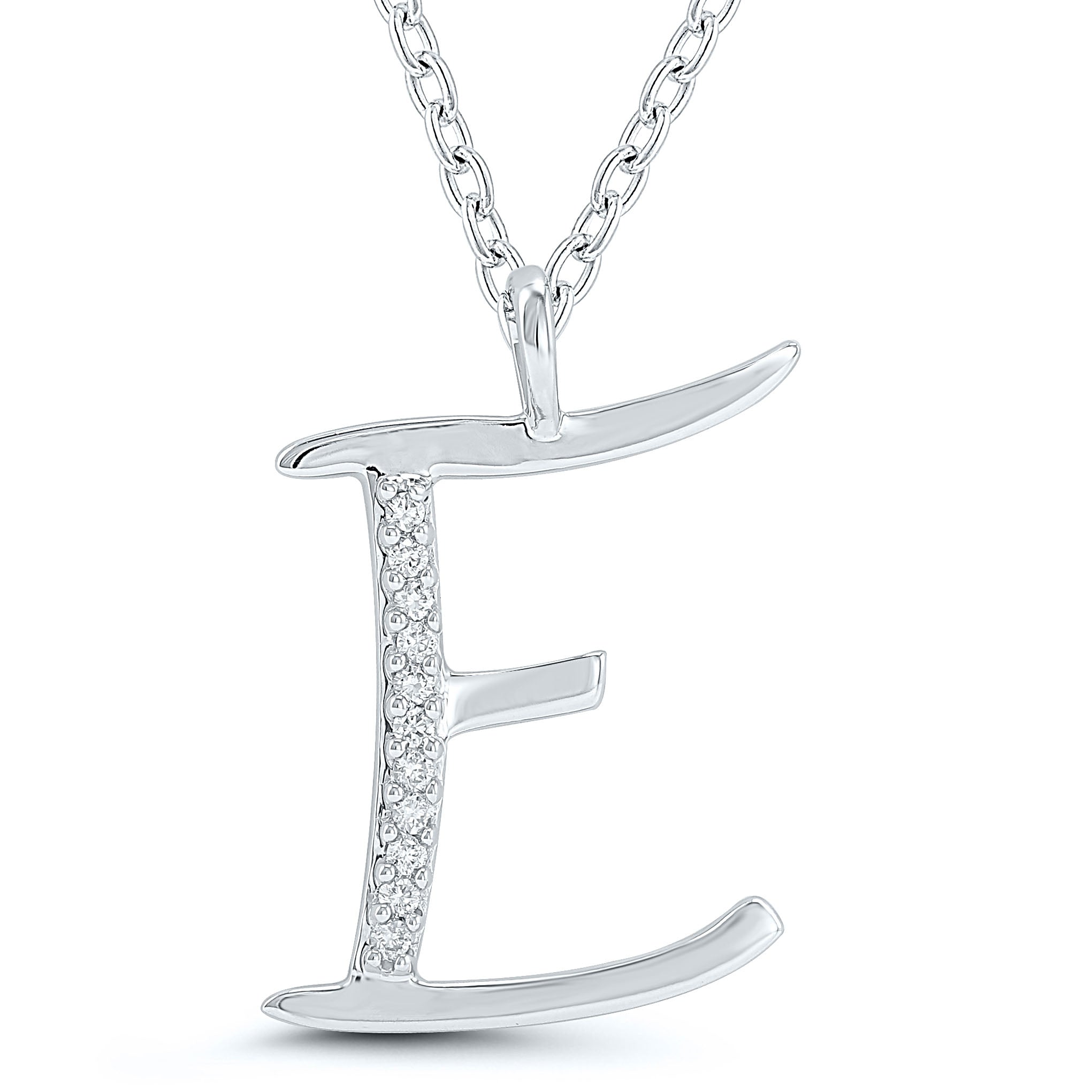 Diamond Initial Pendant - 9ct Yellow Gold - Hallmark Jewellers Formby & The Jewellers Bench Widnes