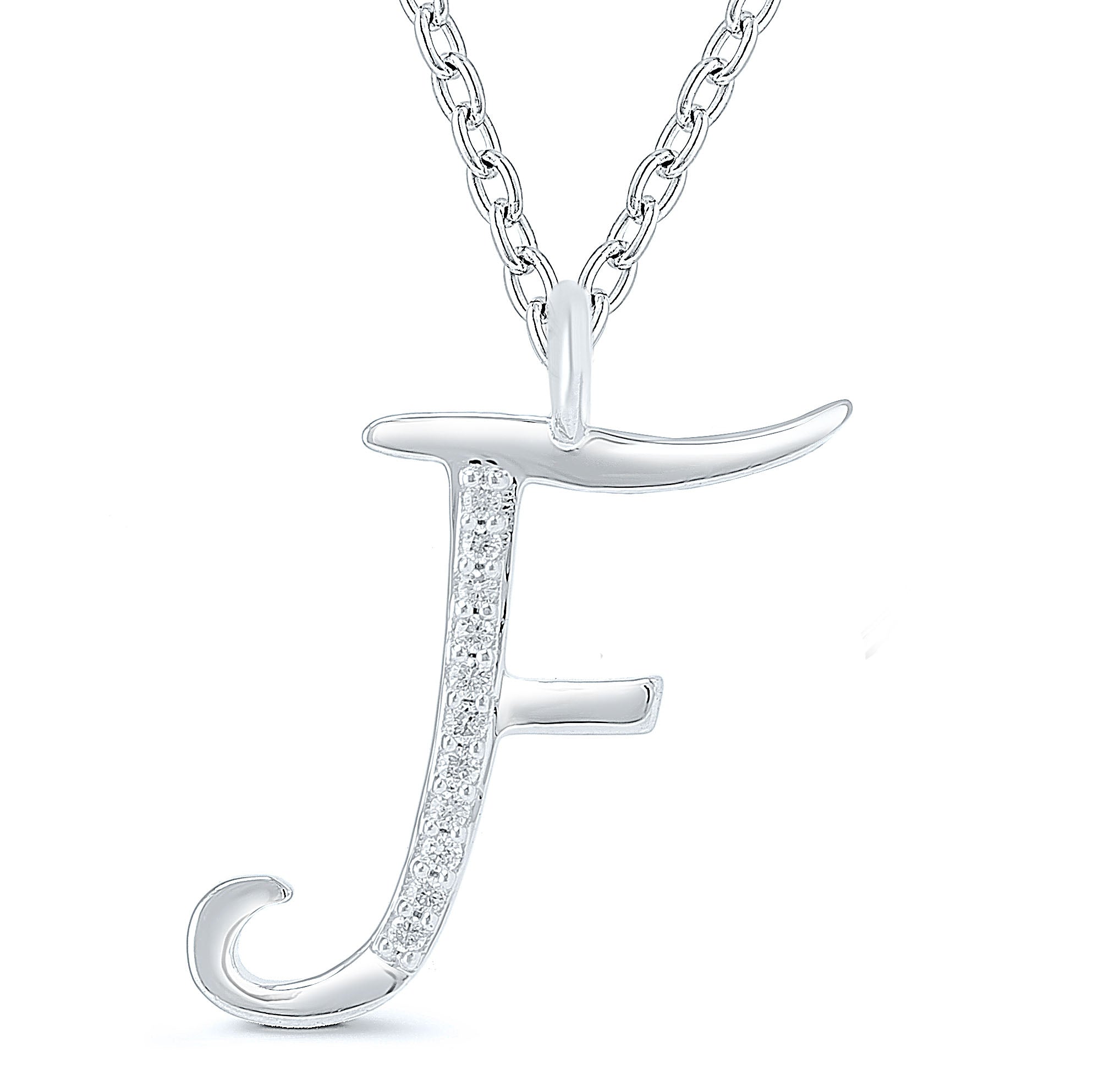 Diamond Initial Pendant - 9ct Yellow Gold - Hallmark Jewellers Formby & The Jewellers Bench Widnes