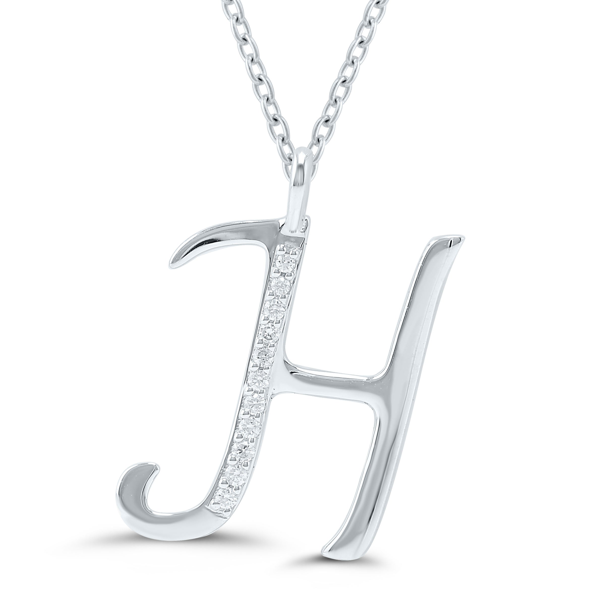 Diamond Initial Pendant - 9ct Yellow Gold - Hallmark Jewellers Formby & The Jewellers Bench Widnes