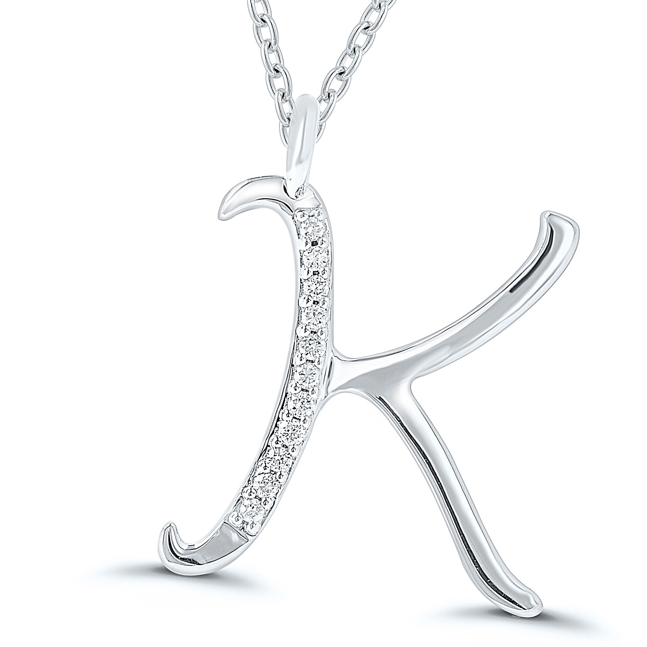Diamond Initial Pendant - 9ct Yellow Gold - Hallmark Jewellers Formby & The Jewellers Bench Widnes