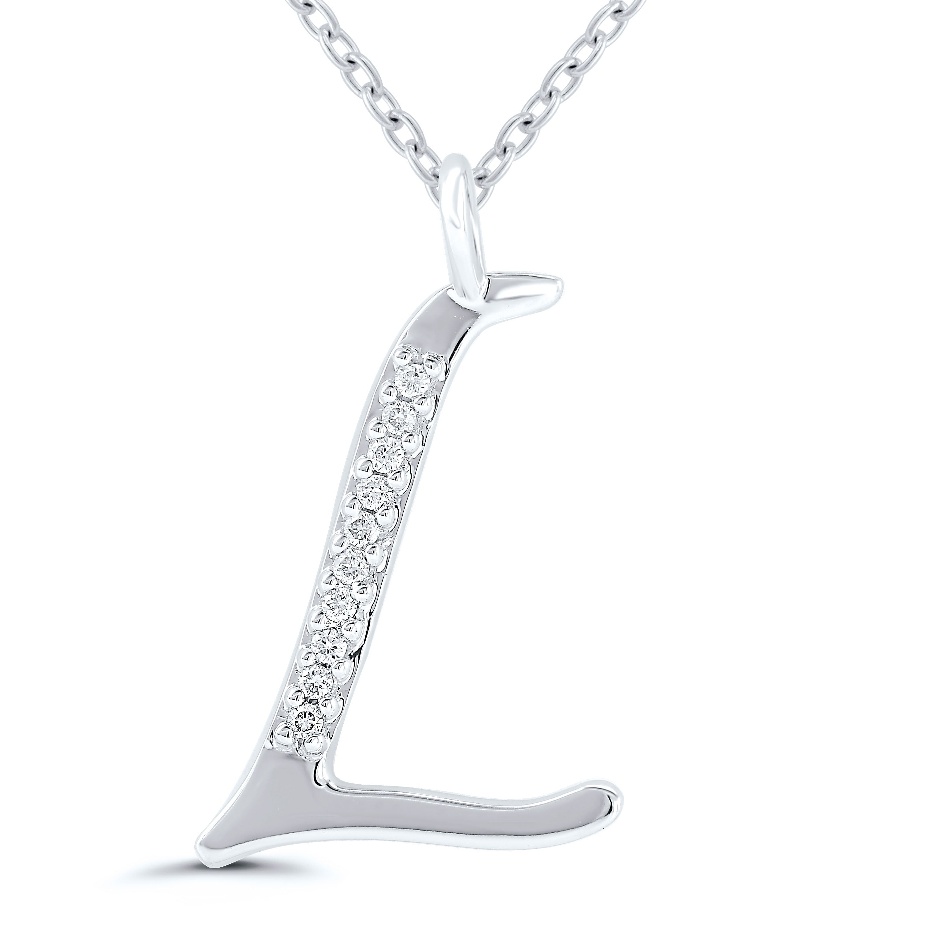 Diamond Initial Pendant - 9ct Yellow Gold - Hallmark Jewellers Formby & The Jewellers Bench Widnes