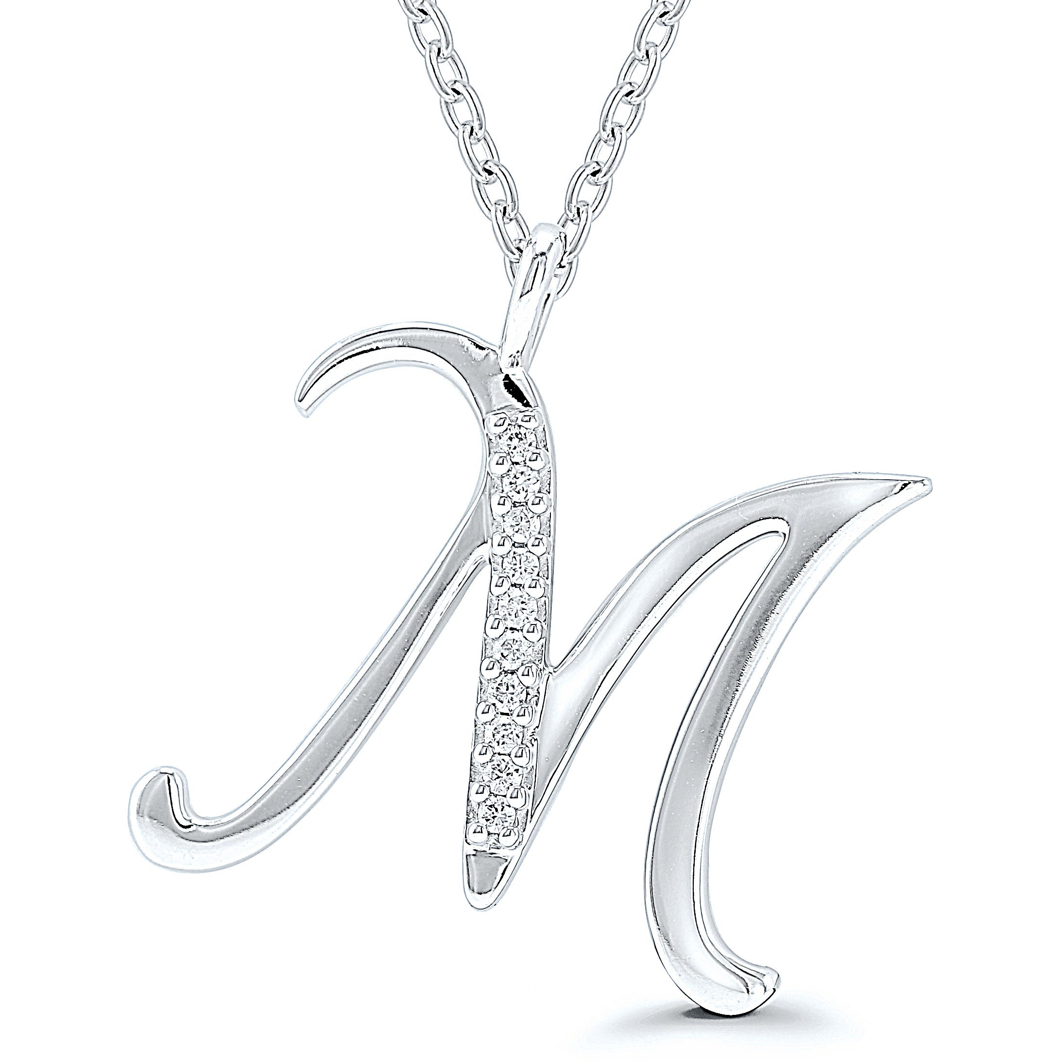 Diamond Initial Pendant - 9ct Yellow Gold - Hallmark Jewellers Formby & The Jewellers Bench Widnes