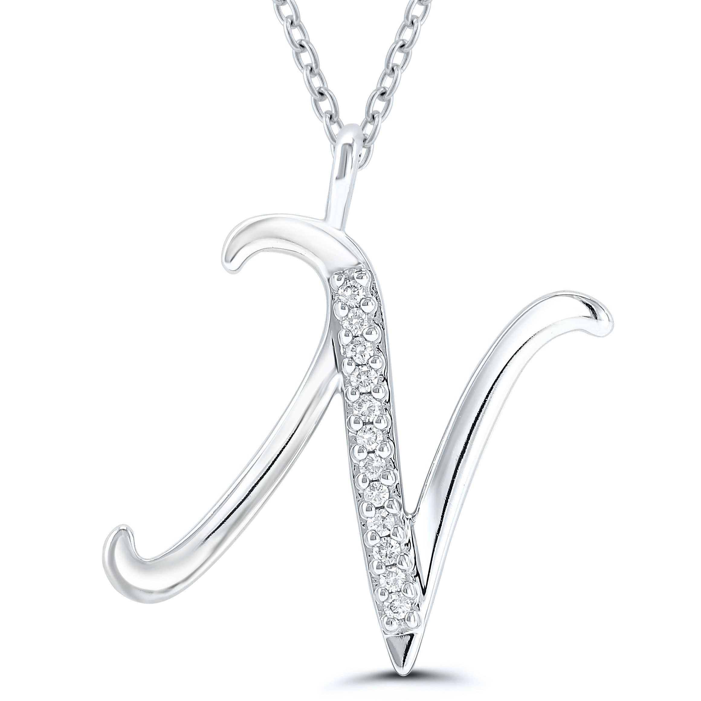 Diamond Initial Pendant - 9ct Yellow Gold - Hallmark Jewellers Formby & The Jewellers Bench Widnes