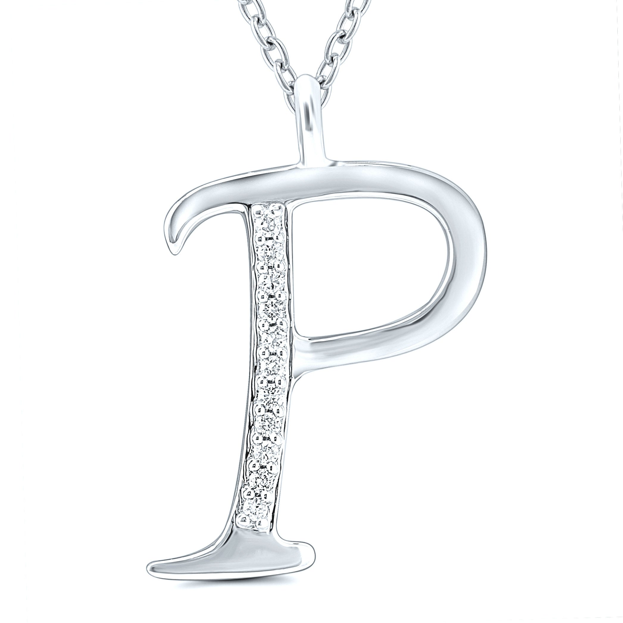 Diamond Initial Pendant - 9ct Yellow Gold - Hallmark Jewellers Formby & The Jewellers Bench Widnes