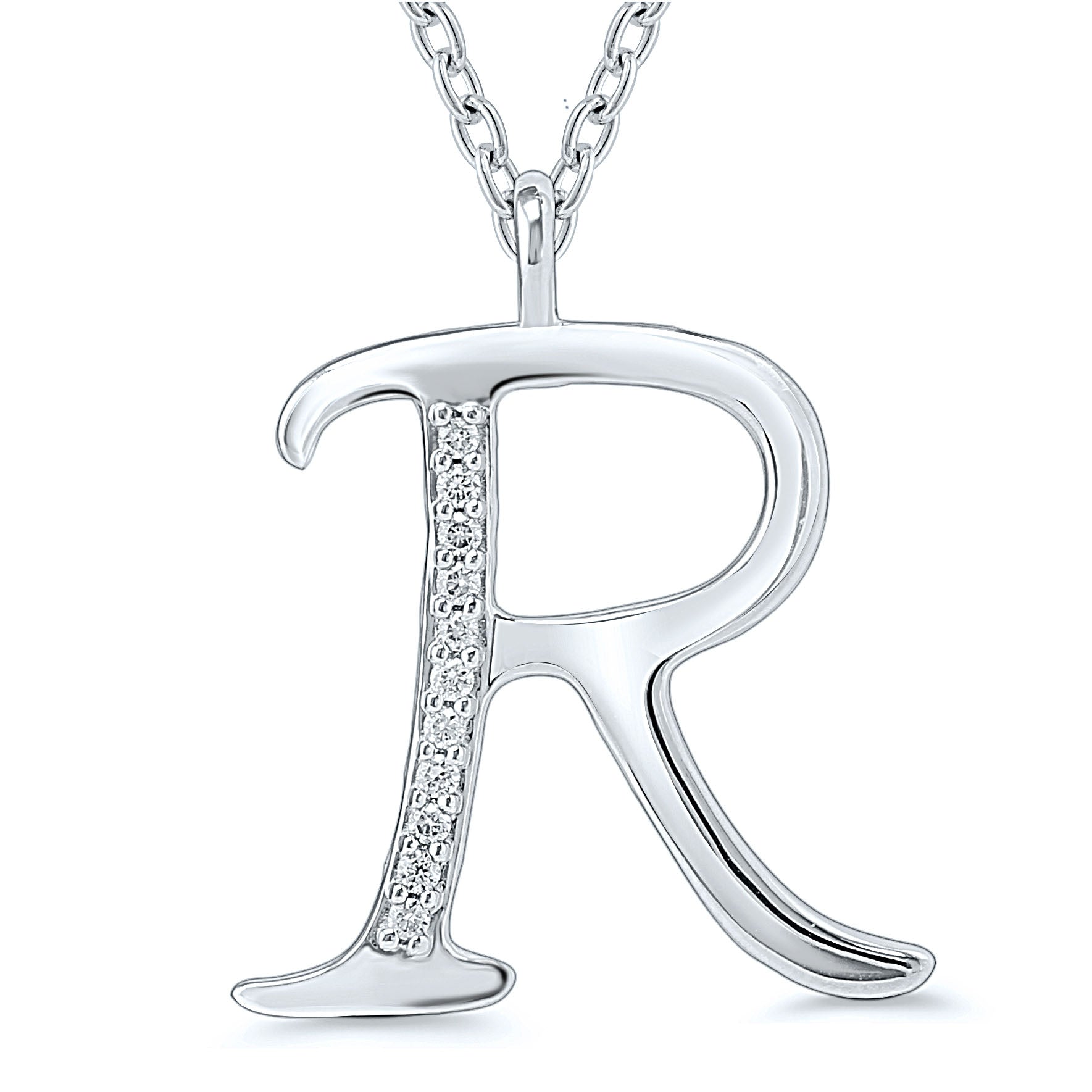 Diamond Initial Pendant - 9ct Yellow Gold - Hallmark Jewellers Formby & The Jewellers Bench Widnes