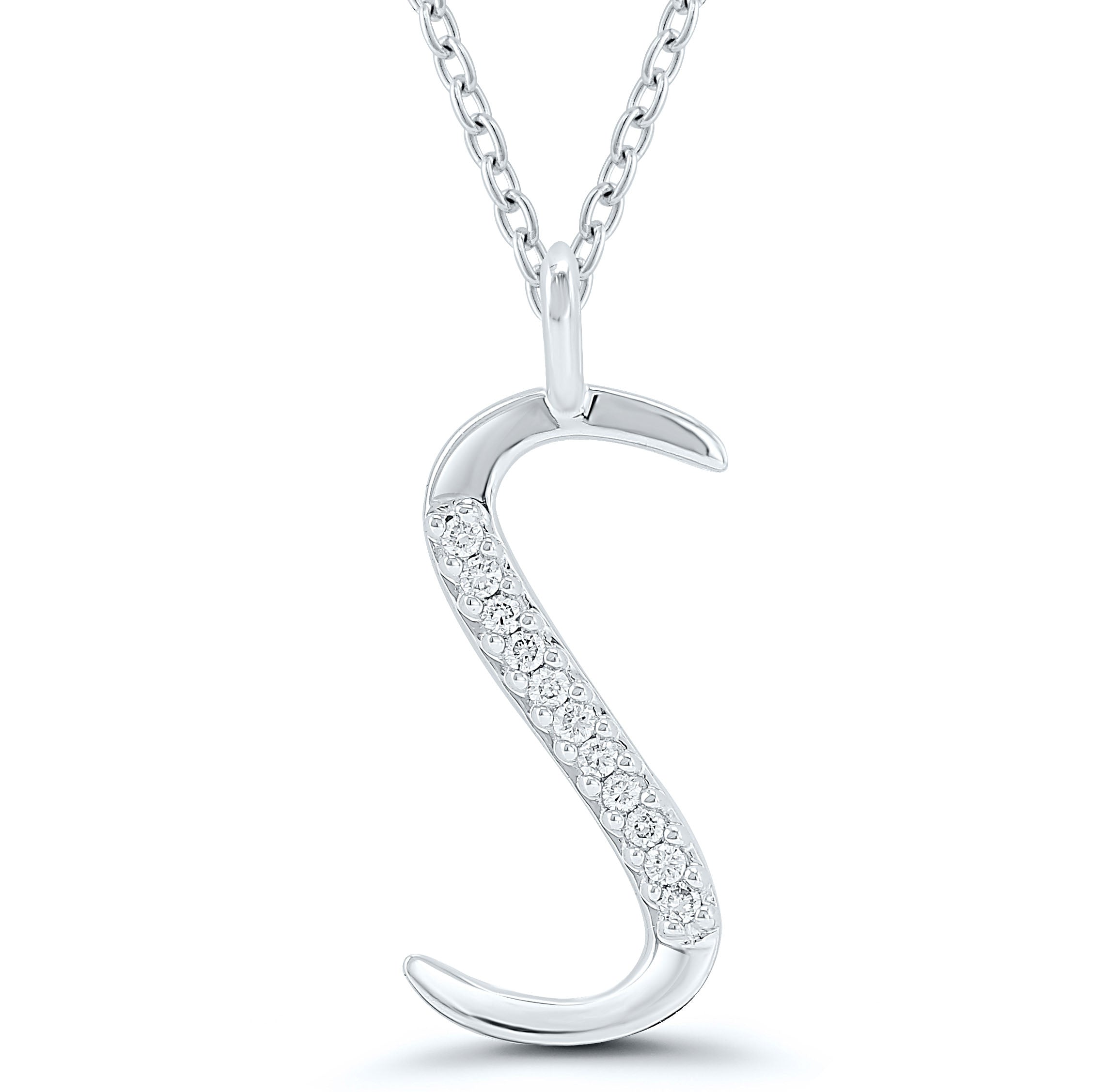 Diamond Initial Pendant - 9ct Yellow Gold - Hallmark Jewellers Formby & The Jewellers Bench Widnes