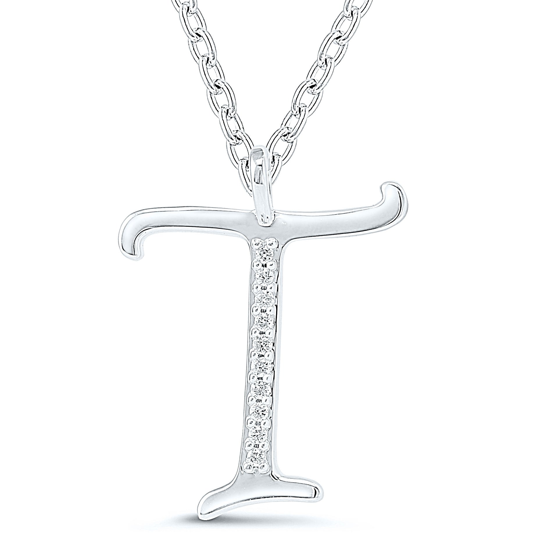Diamond Initial Pendant - 9ct Yellow Gold - Hallmark Jewellers Formby & The Jewellers Bench Widnes