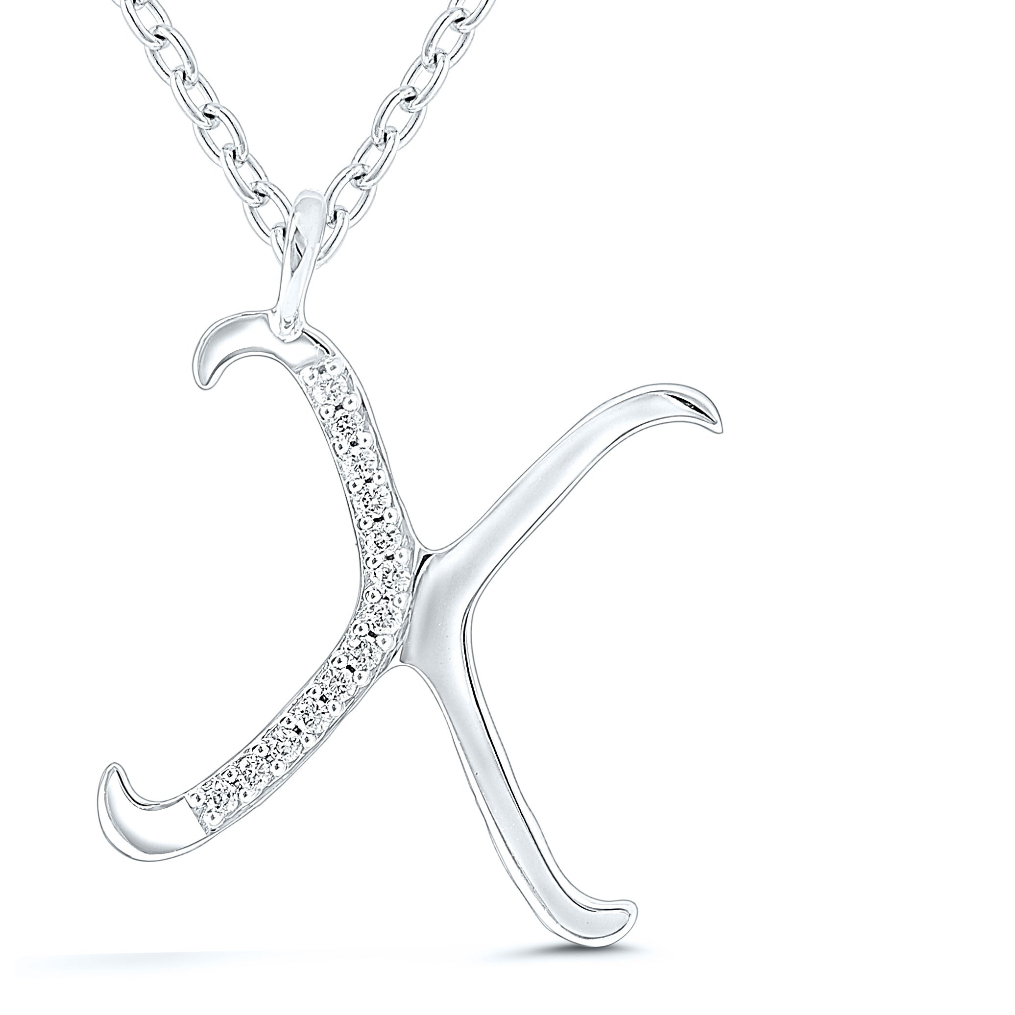 Diamond Initial Pendant - 9ct Yellow Gold - Hallmark Jewellers Formby & The Jewellers Bench Widnes