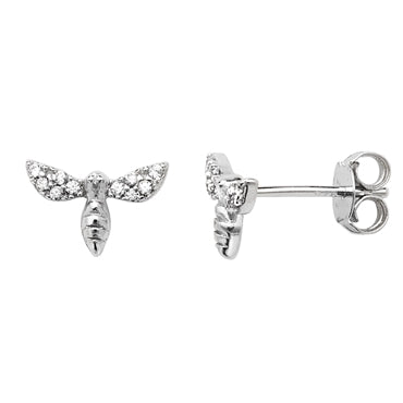 Sterling Silver Dragonfly Earrings - KU1008 - Hallmark Jewellers Formby & The Jewellers Bench Widnes