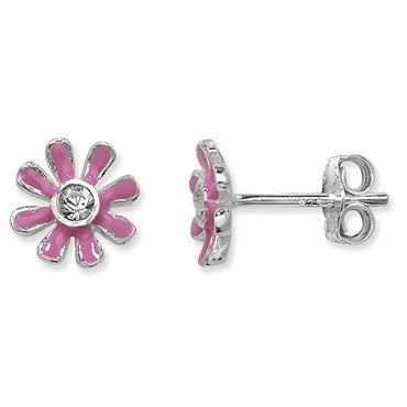 Sterling Silver Flower Earrings - KU1013 - Hallmark Jewellers Formby & The Jewellers Bench Widnes