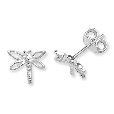 Sterling Silver Dragonfly Earrings - KU1018 - Hallmark Jewellers Formby & The Jewellers Bench Widnes