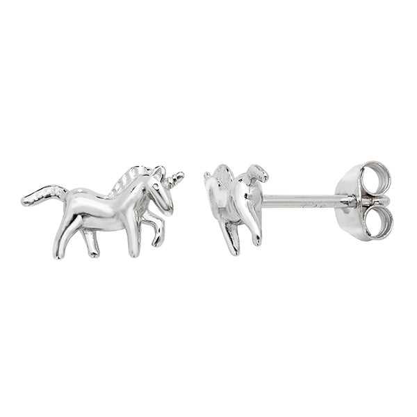 Sterling Silver Unicorn Earrings - KU1019 - Hallmark Jewellers Formby & The Jewellers Bench Widnes