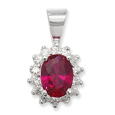 Sterling Silver & CZ Pendant - KU1026 - Hallmark Jewellers Formby & The Jewellers Bench Widnes