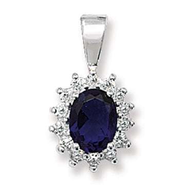 Sterling Silver & CZ Pendant - KU1027 - Hallmark Jewellers Formby & The Jewellers Bench Widnes