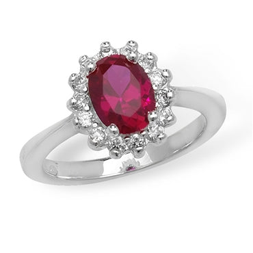 Sterling Silver & CZ Ring -  KU1030 - Hallmark Jewellers Formby & The Jewellers Bench Widnes