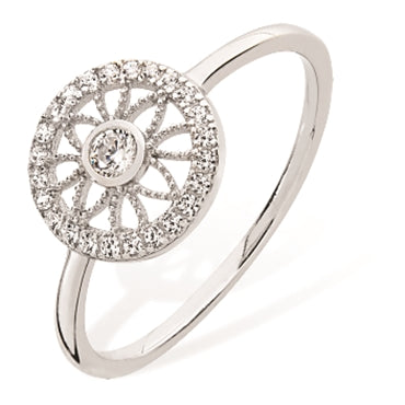 Sterling Silver & CZ Ring - KU1035 - Hallmark Jewellers Formby & The Jewellers Bench Widnes